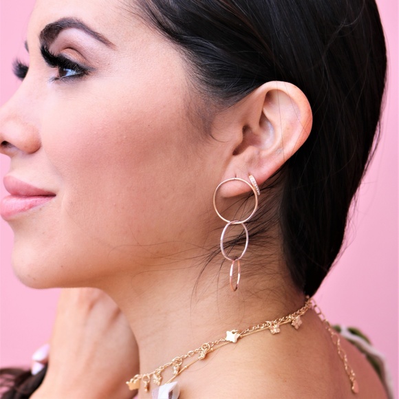 Agapantha Hoop Earrings - Picture 1 of 4